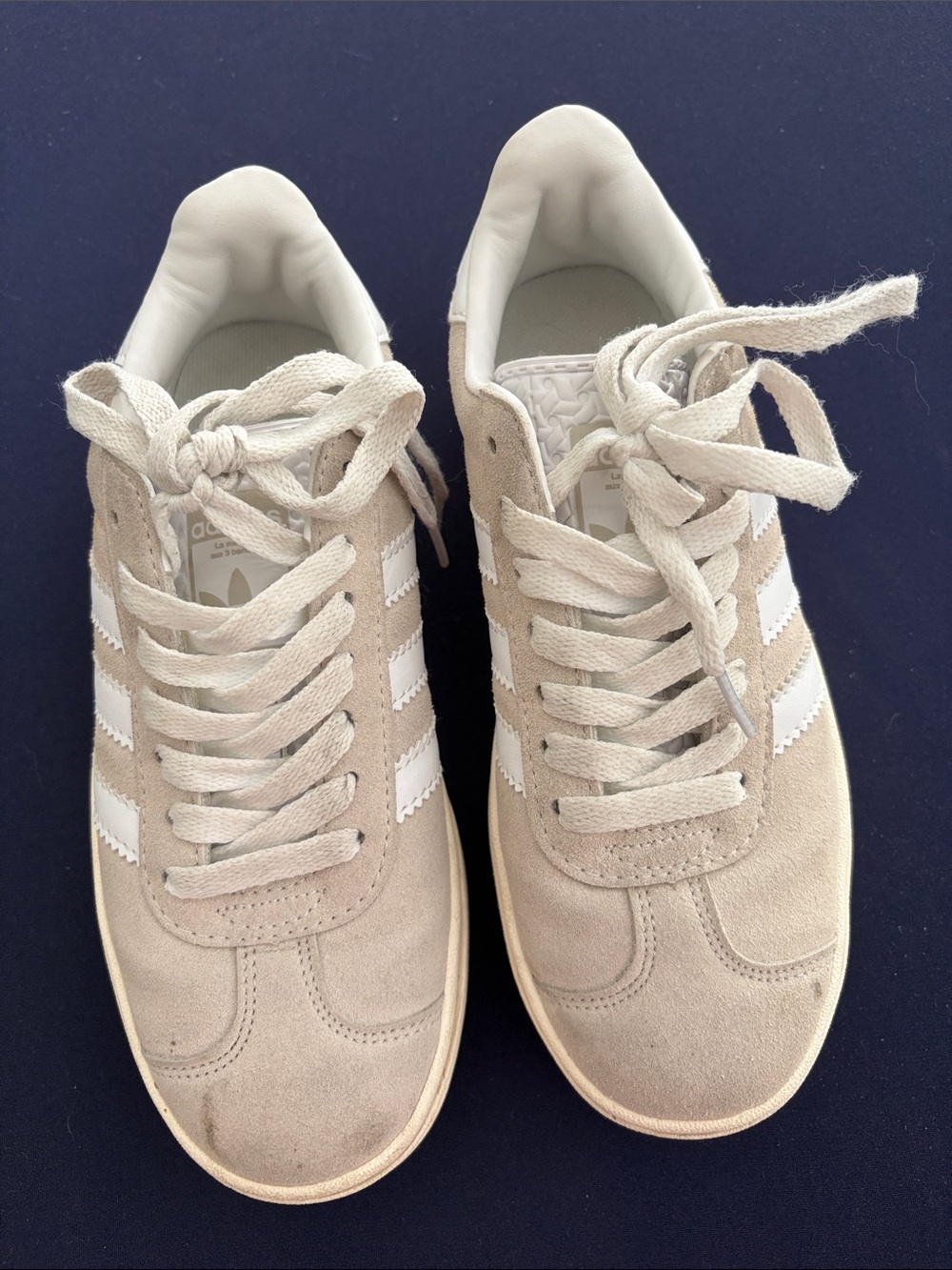 adidas Gazelle in Beige and White